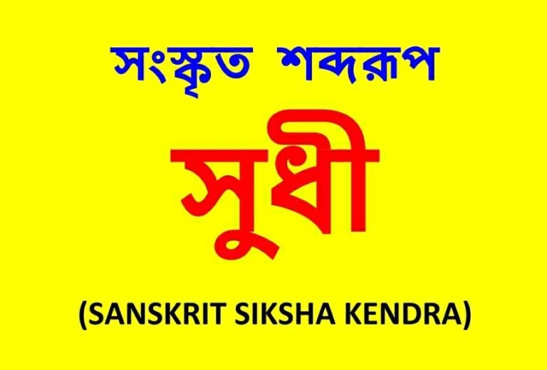 সংস্কৃত শব্দরূপ সুধী