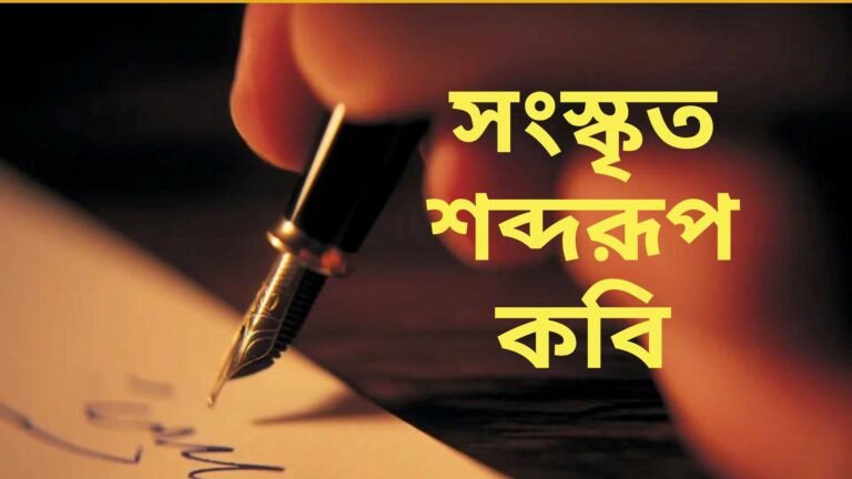 সংস্কৃত শব্দরূপ কবি