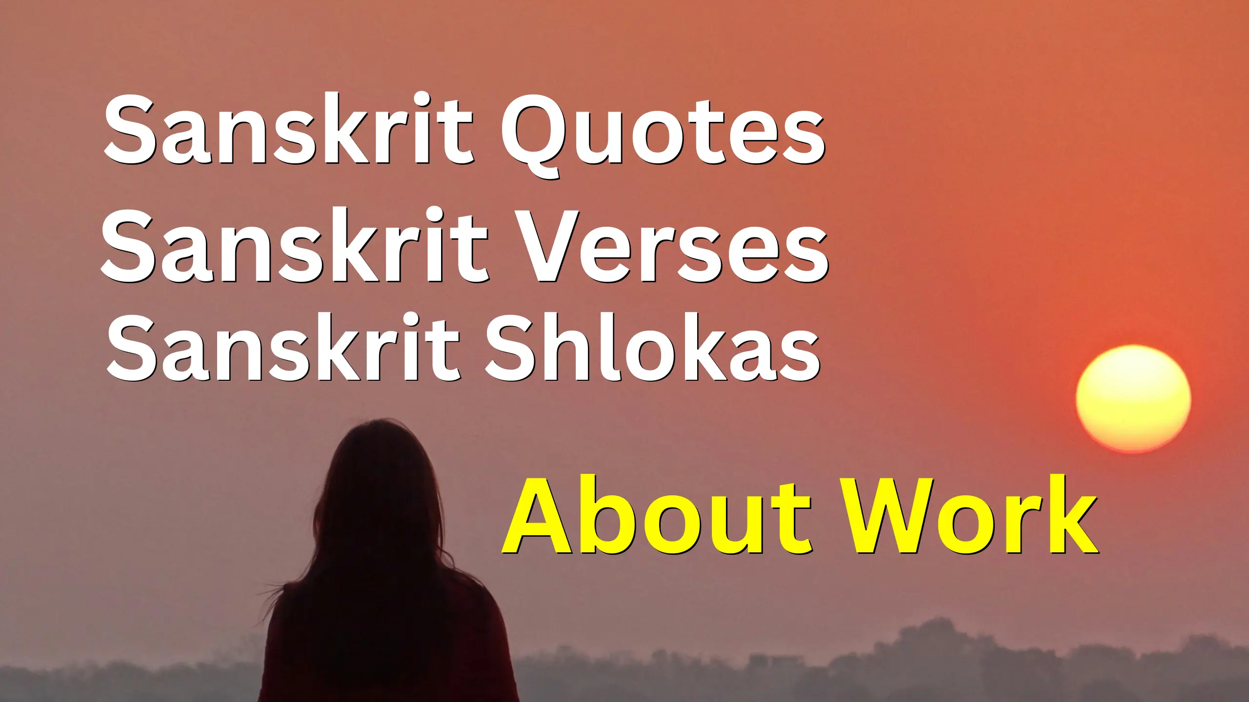 Sanskrit Quotes Verses Shlokas about work